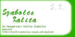 szabolcs kalita business card